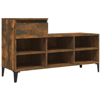 VidaXL Schoenenkast 102x36x60 cm bewerkt hout gerookt eikenkleurig