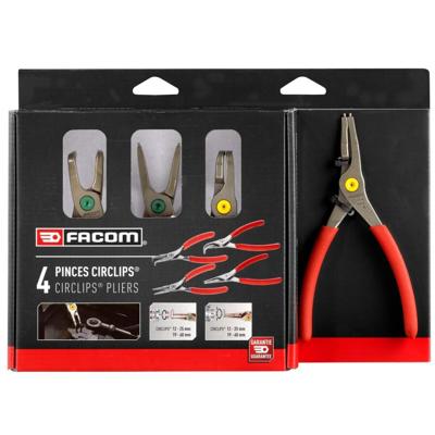 Facom set borgveertangen rechte en gebogen bekken - PCJ4PB