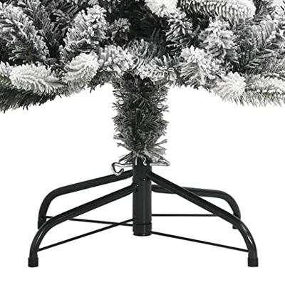 VidaXL Kunstkerstboom met sneeuw 210 cm pvc en pe