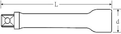 Stahlwille 509/10 13010003 Dopsleutelverlenging Aandrijving 1/2 (12.5 mm) 255 mm 1 stuk(s)