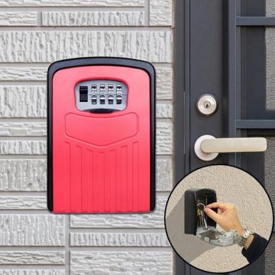 Grote wachtwoord lock metalen opbergdoos Villa veiligheid vak Wandkast veiligheid box (rood)