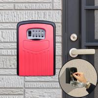 Grote wachtwoord lock metalen opbergdoos Villa veiligheid vak Wandkast veiligheid box (rood) - thumbnail