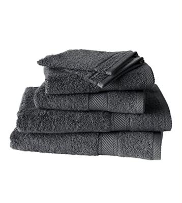 De Witte Lietaer Helene Handdoekenset met washanden Ebony, 6 delig