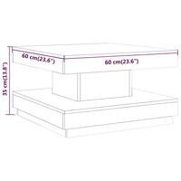 Salontafel 60x60x35 cm MDF donkerbruin - thumbnail