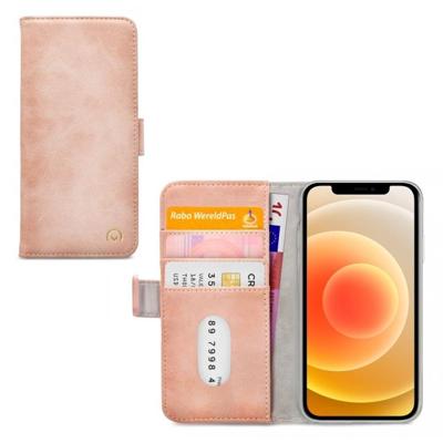 Mobilize - iPhone 12 Hoesje - Elite Gelly Wallet Book Case Licht Roze