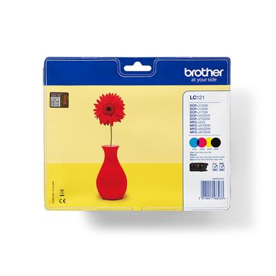 Brother inktcartridge, 300 pagina&apos;s, OEM LC-121VALBP, 4 kleuren - thumbnail