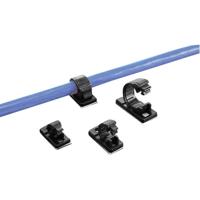 TRU COMPONENTS TC-12JR-S203 Bevestigingssokkel Zelfklevend 1593030 Bundel-Ø (bereik) 17 mm (max) Zwart 1 stuk(s) - thumbnail
