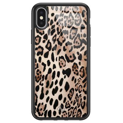 iPhone X/XS glazen hardcase - Golden wildcat iPhone X/XS glazen hardcase - Golden wildcat