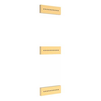 Tres inbouw rugjet vierkant 24k Goud mat