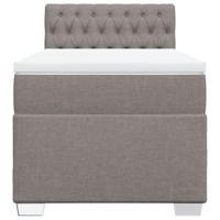 Boxspring met matras stof taupe 90x190 cm - thumbnail