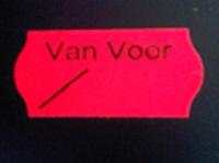 Etiket 2612 fl.rood perm VAN VOOR 54.000 - thumbnail