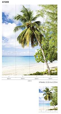 Noordwand Smart Art Easy Fotobehang palmboom strand 47269