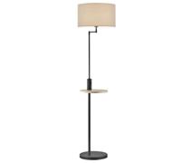 Trio LeeslampClaas Table zwart met houtbruin en grijs - 400400132 - thumbnail