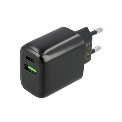 Musthavz Power Delivery oplader 20 Watt met USB-A en USB-C poort zwart