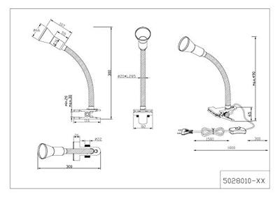 Trio KlemspotFlexo zwart - 5028010-02