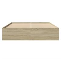 Bedframe zonder matras hout sonoma eikenkleurig 160x200 cm - thumbnail