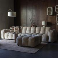 Dutchbone 4,5-zits Bank 'Hackman' Velvet, kleur Beige - thumbnail