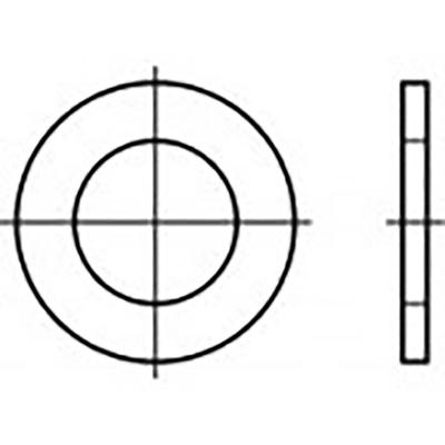 Onderlegring 2.2 mm 4.5 mm Staal Verzinkt 5000 stuk(s) TOOLCRAFT TO-6854661
