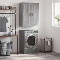 Wandkast 69,5x34x90 cm bewerkt hout grijs sonoma eikenkleurig - thumbnail