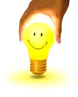 Oplaadbare smiley lamp - thumbnail