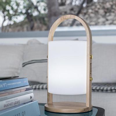 LUMISKY Woody LED draadloze lantaarn - H 37 cm - Wit