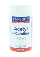 Lamberts Acetyl-L-Carnitine 500mg Capsules - thumbnail
