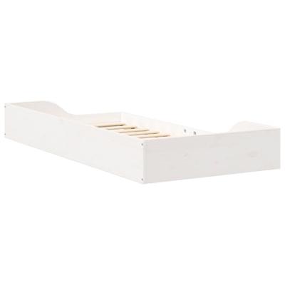 Bedframe Wit 75 x 190 cm Massief grenenhout Bedframe Wit 75 x 190 cm Massief grenenhout