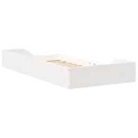 Bedframe Wit 75 x 190 cm Massief grenenhout - thumbnail