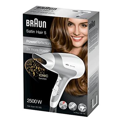 Braun BRHD580E Satin Hair 5 Power Perfection Haardroger 2500W Wit/Zilver