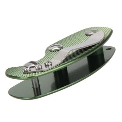 Draagbare metalen Sleutelopslag clip met Rugclip van aluminiumlegering (groen)