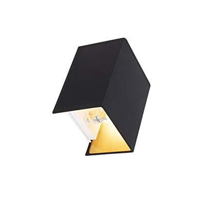 QAZQA Moderne wandlamp zwart en goud - Vete