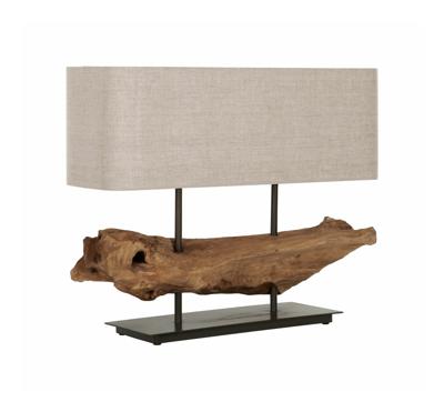 MUST Living Tafellamp 'Log Erosion' Teakhout, 58cm MUST Living Tafellamp 'Log Erosion' Teakhout, 58cm