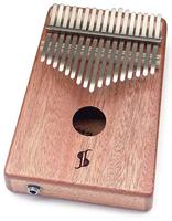 Stagg 17 Keys Professional E-Kalimba Mahogany Natural met hoesje - thumbnail