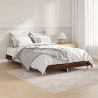 Bedframe zonder matras bewerkt hout bruin eikenkleur 120x190 cm - thumbnail