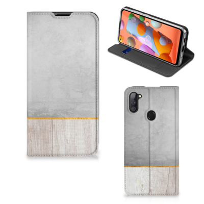 Samsung Galaxy M11 | A11 Book | Wallet Case | Wood Concrete Samsung Galaxy M11 | A11 Book | Wallet Case | Wood Concrete