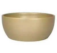 Schaal boule d26h14cm parelgoud 3x - thumbnail