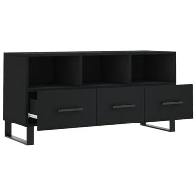 Tv-meubel 102x36x50 cm bewerkt hout zwart