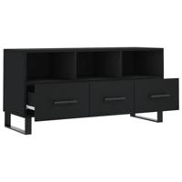 Tv-meubel 102x36x50 cm bewerkt hout zwart - thumbnail