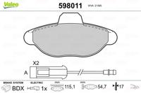 Brake Pads Fiat Group 598011 - thumbnail