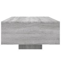 Salontafel met LED-verlichting 85x55x31 cm grijs sonoma eiken - thumbnail
