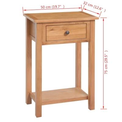 Wandtafel 50x32x75 cm massief eikenhout Wandtafel 50x32x75 cm massief eikenhout