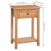 Wandtafel 50x32x75 cm massief eikenhout - thumbnail