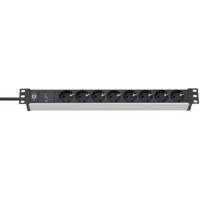 Brennenstuhl 1390007308 power uitbreiding 2 m 8 AC-uitgang(en) Binnen Zwart, Zilver - thumbnail