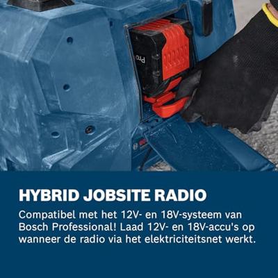 Bosch Professional GPB 18VH-6 SRC Accu bouwradio DAB+ / FM / Bluetooth® / AUX - 06014A6200
