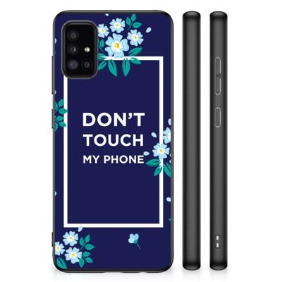Samsung Galaxy A51 | TPU Hoesje | Flowers Blue DTMP