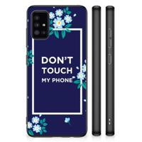 Samsung Galaxy A51 | TPU Hoesje | Flowers Blue DTMP - thumbnail