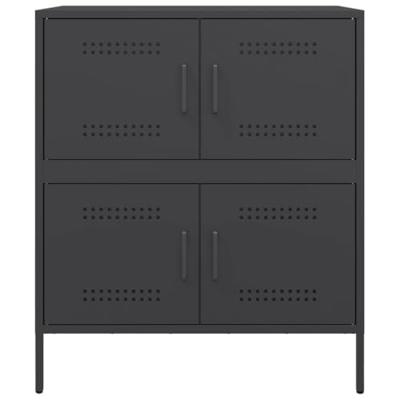 Dressoir 68x39x79 cm staal zwart