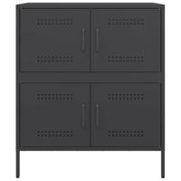 Dressoir 68x39x79 cm staal zwart - thumbnail