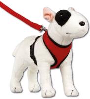 Hondentuig Round Loop Harnass Mesh Red - thumbnail