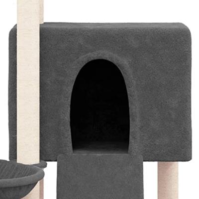 VidaXL Kattenmeubel met sisal krabpalen 96 cm donkergrijs - thumbnail